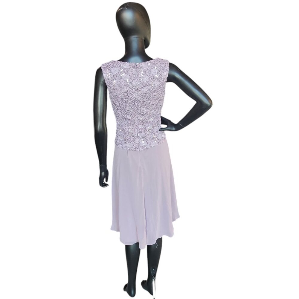 Lavender Sparkle Lace Cocktail/Party Dress - R&M Richards - NWT - Picture 6 of 7